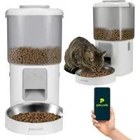 Peluvio Katzen-Futterspender CRISPY WIFI CAT, 4,5L / App-Steuerung / bis 10 Mahlz./Tag / Notstrom