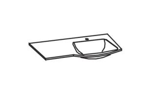 Artiqua 300 Mineralguss-Waschtisch Weiß, 300-MMWTR72-1160-30 300-MMWTR72-1160-30