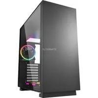 PURE STEEL RGB, Tower-Gehäuse schwarz, gehärtetes Glas