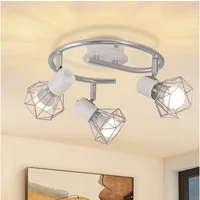 ZMH Deckenleuchten 3 Flammig Deckenspot Rund Industrial Retro E14 Schwenkbar Schlafzimmer, Einzigartige Design, LED fest integriert, Schwenkbar