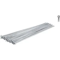 FORCE Fahrrad-Laufrad Force Speichen Inox Silber 2mm ohne Nippel Preis für 6 Stück Länge in