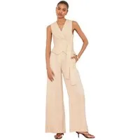 LIPSY Jumpsuit Lipsy Ärmelloser Jumpsuit mit Bindedetail vorne (1-tlg)