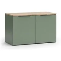 Vicco Kommode Wido, Grün/Sonoma, 80 x 50 cm mit 2 Türen (1 St)