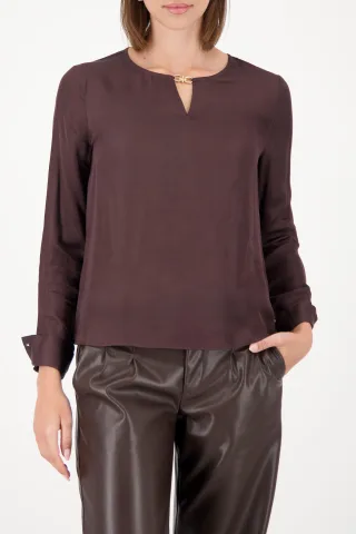 monari - Bluse mit Schmuckdetail brownie - Gr. - 46