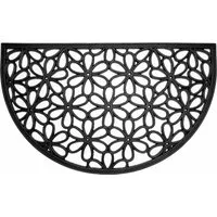 Andiamo Fußmatte Nabucco 1, halbrund, Höhe: 10 mm, Gummi-Fußabtreter, Gusseisen Optik, In- und Outdoor geeignet
