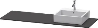 Duravit XSquare Konsole Graphit Supermatt 1600x550x16 mm - XS060HR8080 XS060HR8080