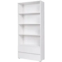 Beautysofa Bücherregal COSMO, Großes Standregal mit 2 Schubladen und 4 offenen Fächern, Breite: 92 cm