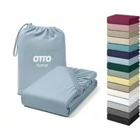 OTTO home Spannbettlaken Cremona, BASIC und PREMIUM Qualität, mit Elasthan, Baumwolle, Jersey (180 g/m), Gummizug: rundum, (1 Stück), bis 20 cm Höhe, Bettlaken ab Gr. 90x200 cm, Strapazierfähig