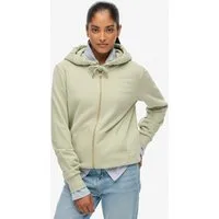 Superdry Kapuzensweatjacke ESSENTIAL LOGO ZIPHOOD HB aus Baumwollmischung, Relaxed Fit, mit Reißverschluss