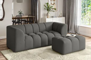 Home affaire 3-Sitzer "TUURE Verlässliche Qualität, moderne Steppung, Breite 227cm" Bubble Optik, hoher Sitzkomfort, Wellenunterfederung