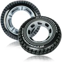 com-four Schwimmring Schwimmreifen als Autoreifen (2-tlg), Aufblasbarer Schwimmring Monster Truck Schwimmreifen