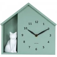 Karlsson Uhr Kuckucksuhr Katze Sitting Cat Grayed Jade