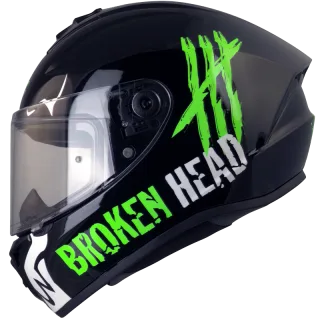 Broken Head (A-Minus-Ware) Adrenalin Therapy 4X Schwarz-Neon-Grün Glanz | Limited Edition