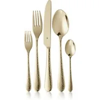 WMF Besteck-Set Sitello (30-tlg), 6 Personen, Cromargan® Edelstahl Rostfrei 18/10, geschmiedete Messer, farbecht, Wellenschliff, spülmaschinenfest