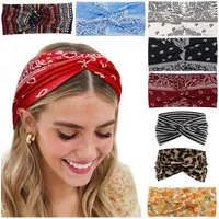 Bwecuy Haarband 8er Set Haarbänder Damen breite elastische weiche Boho-Stirnbänder