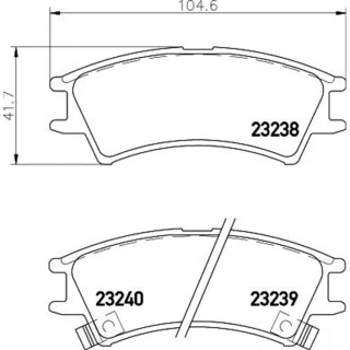 Hella Bremsbel?ge vorne Hyundai Atos 8DB355017-051