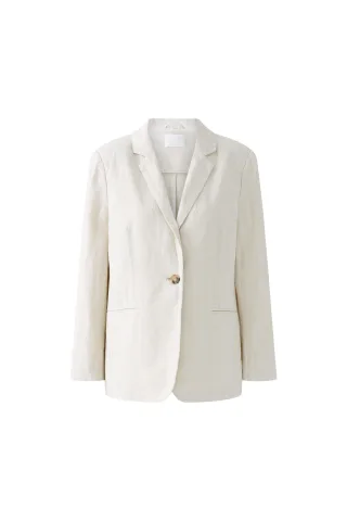 Oui - Blazer reines Leinen - Gr. - 42