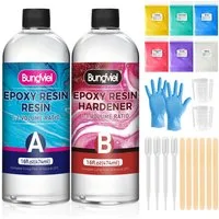 Bundviel Epoxidharz 256oz/64oz Epoxidharz Set Kristallklar Anfänger Set Harz gießen Set