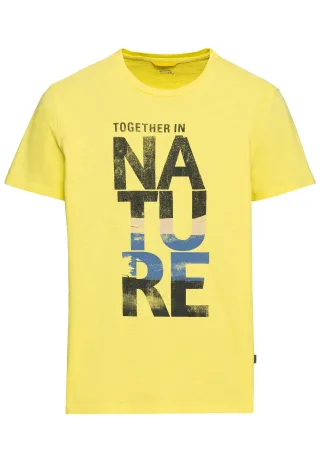 camel active - T-Shirt mit Print aus nachhaltigem Organic Cotton lemon grass - Gr. - 3XL