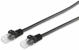 S-IMPULS RJ45 Patchkabel CAT 7 Rohkabel U/UTP, schwarz, 15 m