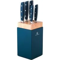 Carl Schmidt Sohn Messerblock KAMEN 6-teiliges Set, Edelstahl rostfrei (6tlg), Hartholzblock