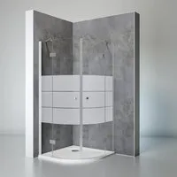 Schulte Runddusche Youngline Höhe: 190 cm, BxT: 90x90 cm, 5 mm Sicherheitsglas, passend für Duschwannen mit Radius 550 mm, Dekor Depoli light