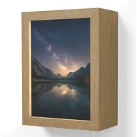 OnlyWow Wandleuchte Lightbox Kristallklarer See - Bergen, Dimmbar, Farbwechsel, LED, Warmweiß, Kaltweiß, Neutralweiß Einstellbar, Wandlampe Innen, Dimmbar, mit Kabel, LED, Beleuchtung, Wohnzimmer