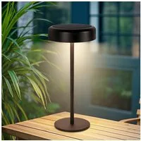 ZMH LED Tischleuchte Kabellos Solar Akku Nachttischlampe Aufladbar Touch Dimmbar Wohnzimmer, Augenschutz, Einfache Installtion, LED fest integriert, 3000-6500K, 3600mhA mit USB Batterie Solarlampen für Wohnzimmer