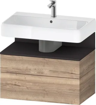 Duravit Qatego Waschtischunterbau wandhängend Eiche Marmoriert Matt 790x470x590 mm - QA4394080550000 QA4394080550000