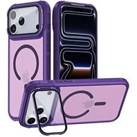 CoolGadget Handyhülle Hybrid CAM Handy Hülle für Apple iPhone 17 Pro Max 6,9 Zoll, Kameraschutzglas klappbar Schutzhülle Metallring für Magsafe Zubehör