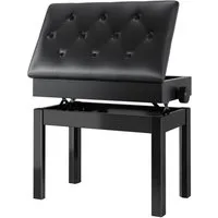 TLGREEN Klavierbank,Klavierhocker Höhenverstellbar 48-58CM (Multifunktional), Pianobank mit Stauraum,PU Lederkissen,bis 150KG Belastbar