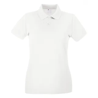 Fruit of the Loom - Poloshirt für Damen kurzärmlig (Schnee)