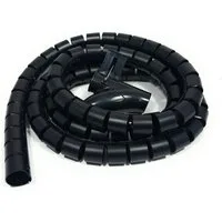 Bambelaa! Kabelkanal Kabelschlauch Kabelkanal Kürzbar Kabelorgansiation 30mm x 1,5m Schwarz
