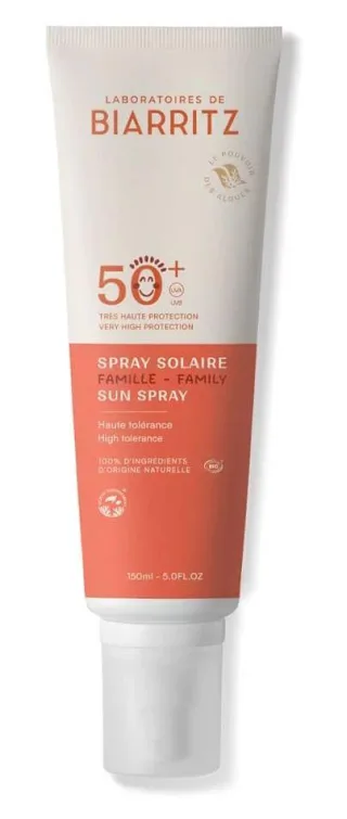 Laboratoires de Biarritz Sonnenspray LSF 50+ | 150 ml | Familienpackung | mineralischer UV-Schutz | parfumfrei