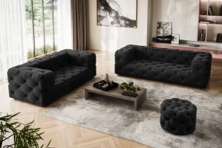 Home affaire 2-Sitzer "FOLLINA" 2-Sitzer Sofa mit klassischer Chesterfield-Knopfheftung