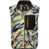 Ragwear Fleeceweste Collsy Vest Gemusterte Herren Fleecejacke mit hohem Kragen