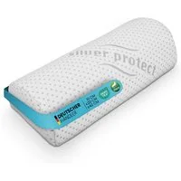 Bestlivings Nackenstützkissen "Silver-Protect" Bezug, Füllung: Polyurethan, Bezug: Polyester, Seitenschläfer, Rückenschläfer, Bauchschläfer, Memory Foam Nackenkissen (Halbrolle 42x20cm) Viscoelastisch