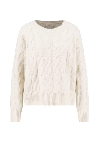 FYNCH-HATTON - PULLOVER CABLE SOFTWOOL *RWS milk - Gr. - L
