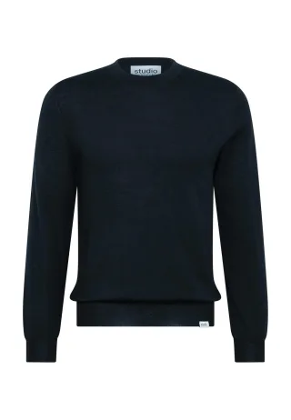 seidensticker - STU - CREW NECK PULLOV Black - Gr. - S