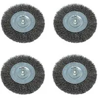 Grizzly Tools Fugenbürste Ersatzfugenbürste Metall 10 cm, für Akku Reinigungsbürste ARB 2040-2S, (4 Stück)