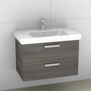 Artiqua 414 Waschtischunterschrank für Subway 2.0 717580 Graphit Struktur quer, 414-WU2L-V69-7070-40 414-WU2L-V69-7070-401