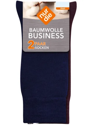 NUR DIE Herren Socken Baumwolle Business Pack 2er Pack