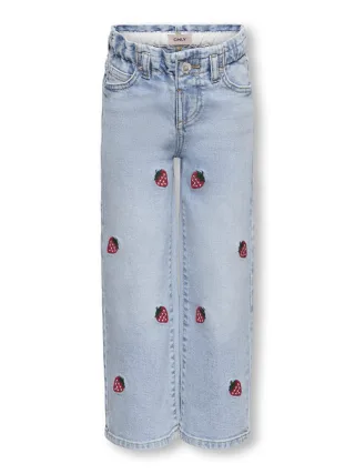 KIDS ONLY - KMGLUNA BERRY PAPERBAG WIDE DNM Light Blue Denim - Gr. - 104