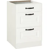 wiho Küchen Auszugsunterschrank Erla 50 cm breit mit Kassettenfront, 2 großen Auszügen, ohne Arbeitsplatte