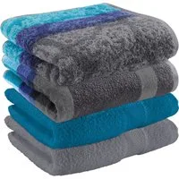 Erwin Müller Handtuch Handtuch-Set 4er-Pack, Jacquard, Walk-Frottier Uni