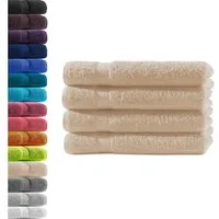 Hometex Premium Textiles Handtuch in Premium Qualität 500 g/m², Feinster Frottier-Stoff 100% Baumwolle, 4x Handtuch, weich, saugfähig, extra schwer & flauschig