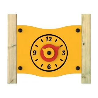 Motorikwand PRO Educate Clock - Pädagogisches Lernspielzeug mit 9x9 cm Pfosten Option - Farbenfrohes Design für Kindergärten - Spielgerät Wickey