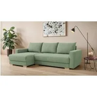 Home affaire Ecksofa MAGHERA universell Schlafsofa mit Bettkasten, Maße B/T/H: 255/142/84cm, L-Form mit Recamiere rechts oder links montierbar, hoher Sitzkomfort