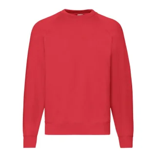 Fruit of the Loom - "Premium" Sweatshirt für Herren angesetzte Ärmel (Rot)