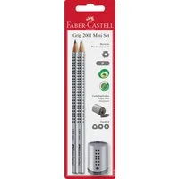 Faber-Castell Bleistift Faber Castell Bleistift Grip 2001 B silber 2er Spitzer